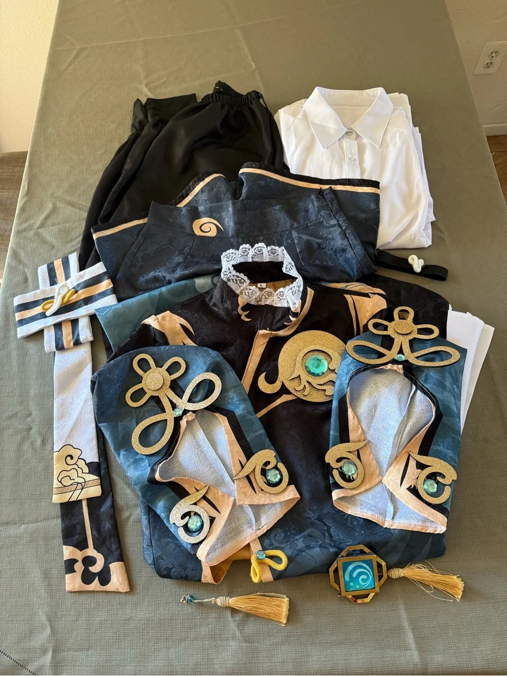 Genshin Impact Xingqiu Cosplay Costume 7  Pieces
